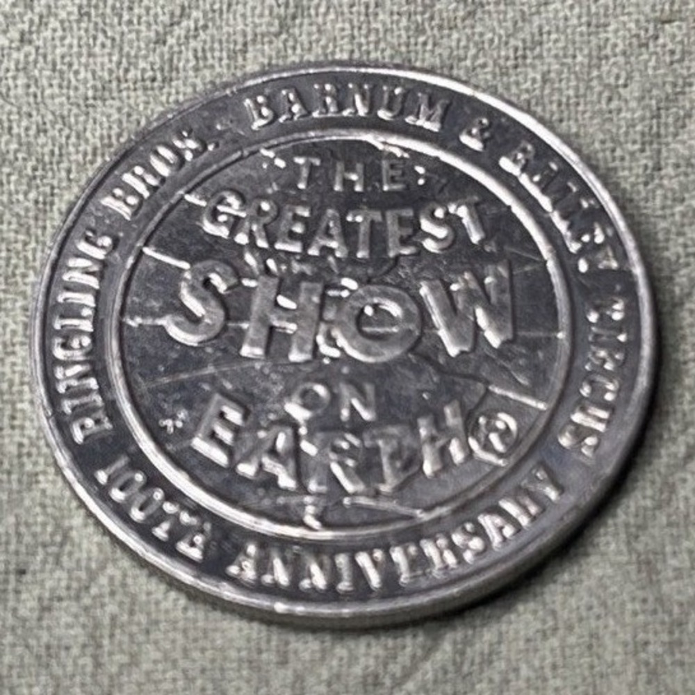 Vintage Ringling Bros Barnum &‎ Bailey 100th Anniversary Circus Token Coin